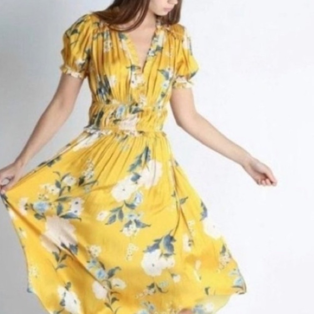 Anthropologie Current Air Floral Dress New Without Tags S,M